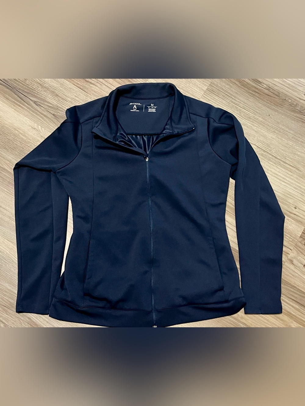 Antigua Women’s navy medium zip up lightweight golf jacket like new